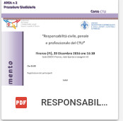 RESPONSABILITA' CIVILE, PENALE E PROFESSIONALE DEL CTU - 20.12.16
